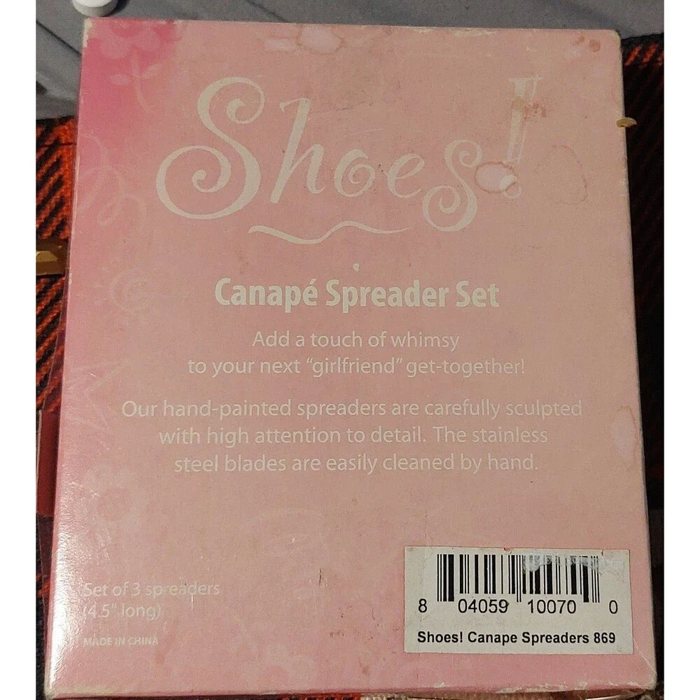 Vintage colorful shoes 3 piece canape set original box spreaders